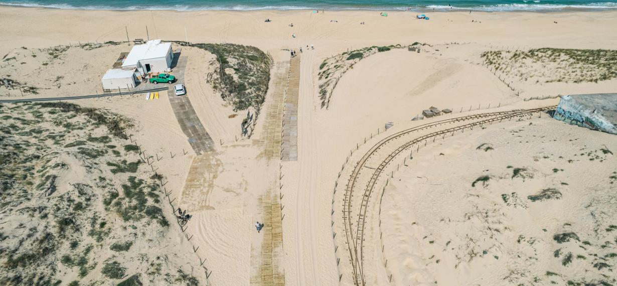 Vue aérienne de la tête de plage _ Avant travaux