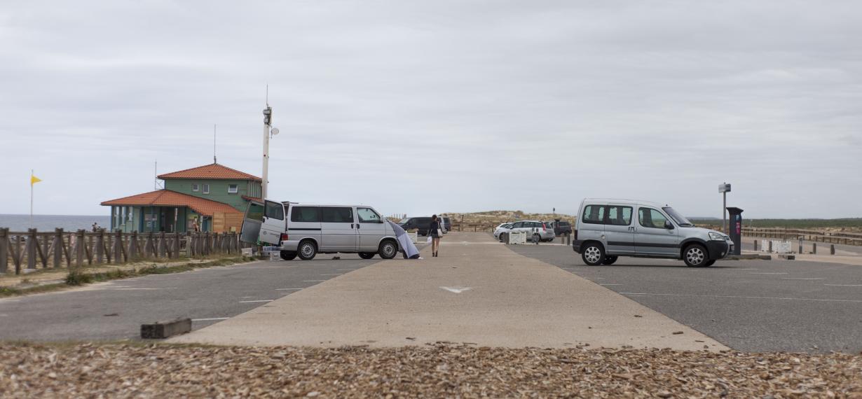 Parking haut de dune PLage du Cap de l'Homy